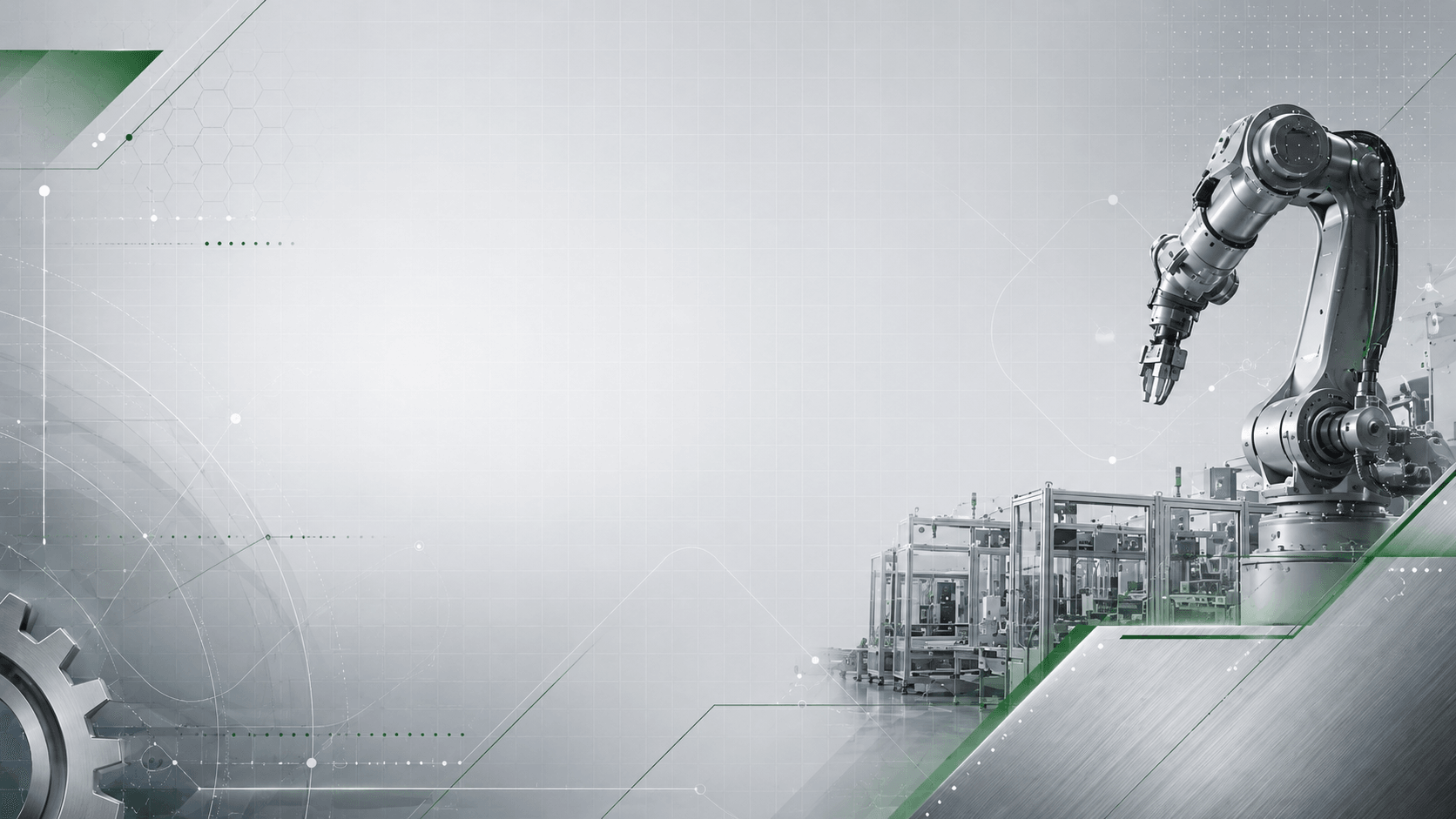 Industrial robotics and technical automation background